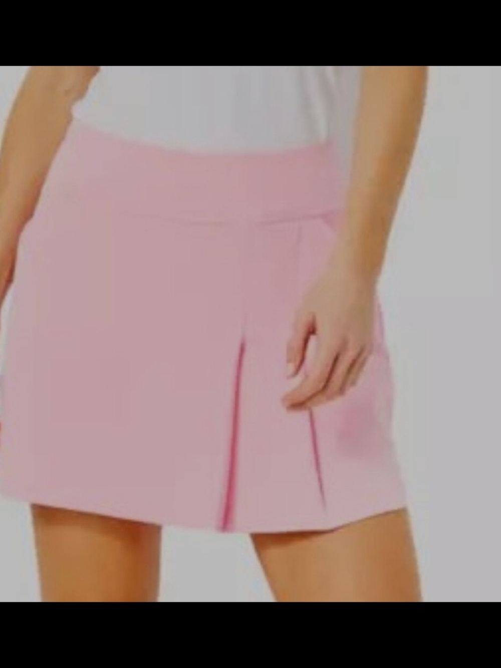 Women's Pink Pleated Mini Skirt - Picture 2 of 10